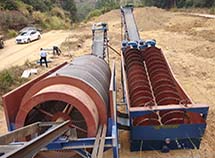 梅州洗沙生產線安裝調試現場